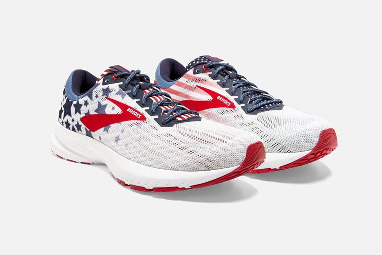 Brooks Launch 6 - Womens Road Running Shoes - White (01468VFYD)